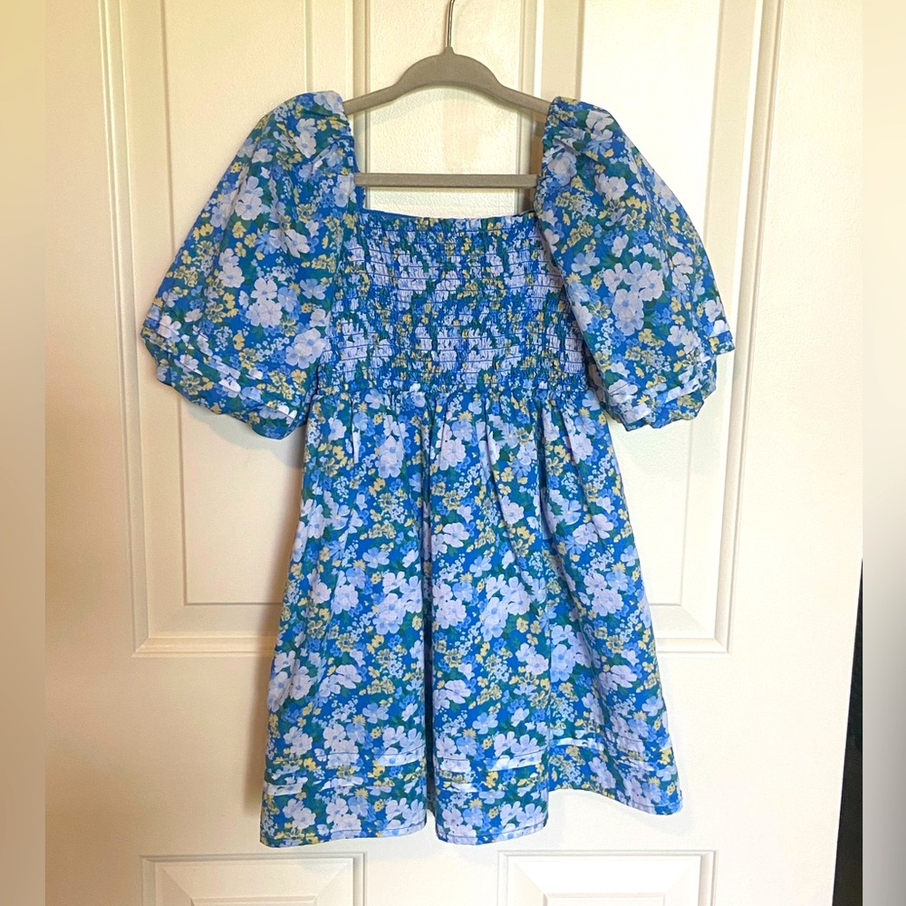 Janie and Jack Girls Floral Bubble-sleeve Dress